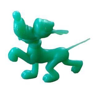 Vintage Disney Marx Pluto Green Plastic Figure 1970s Retro Toy